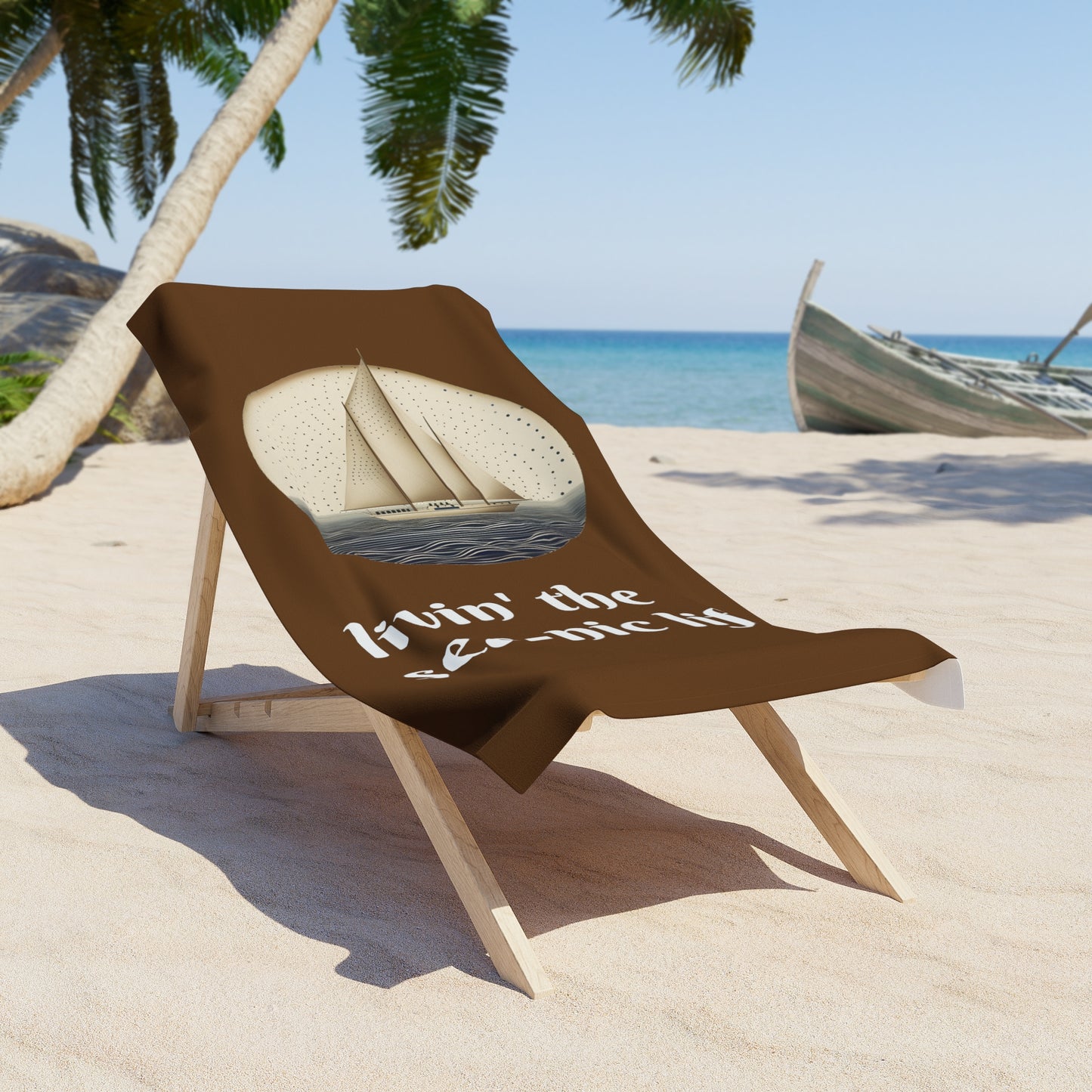 Livin' the Sea-nic Life Luxury Beach Towel