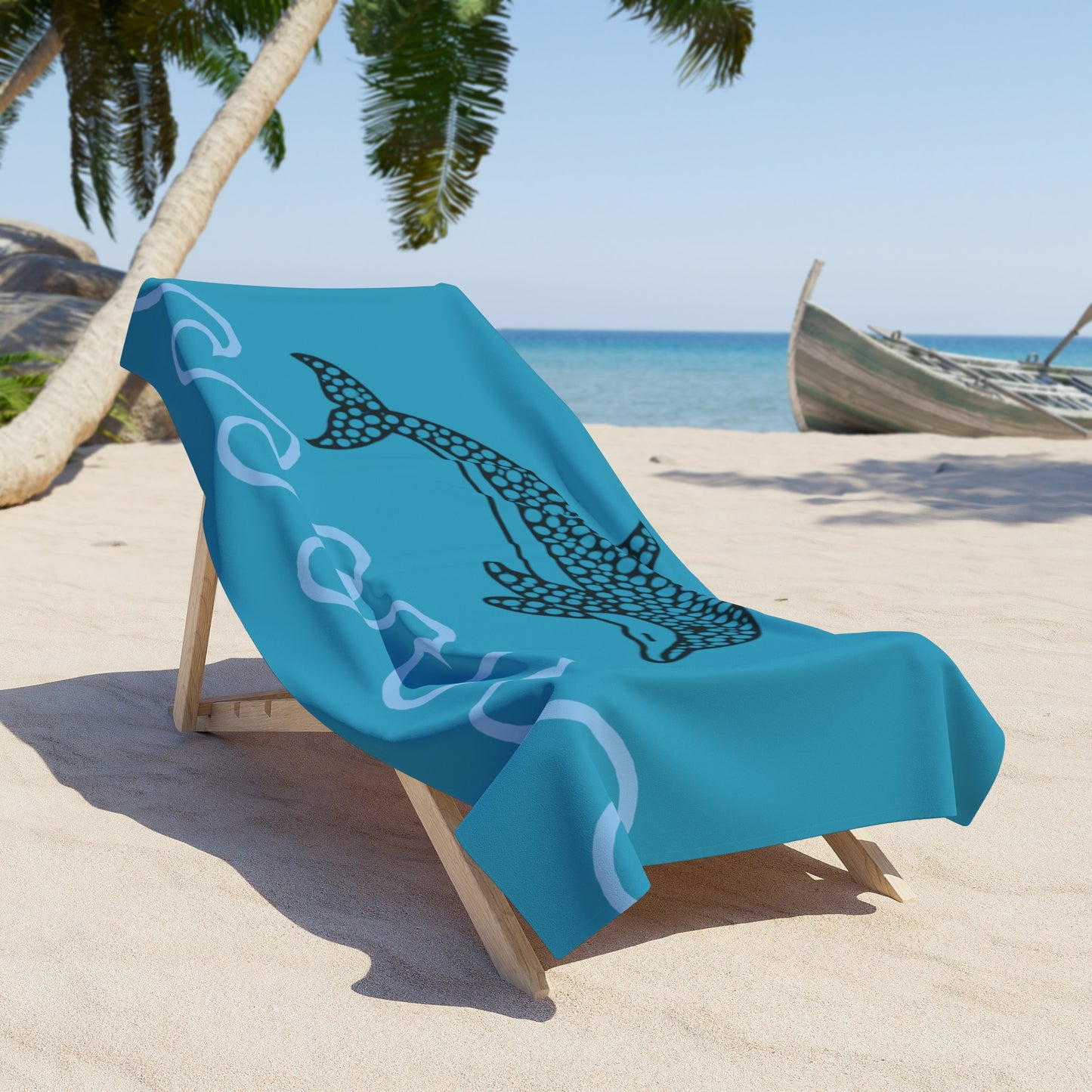 Turquoise Dolphin Luxury Plush Beach Towel