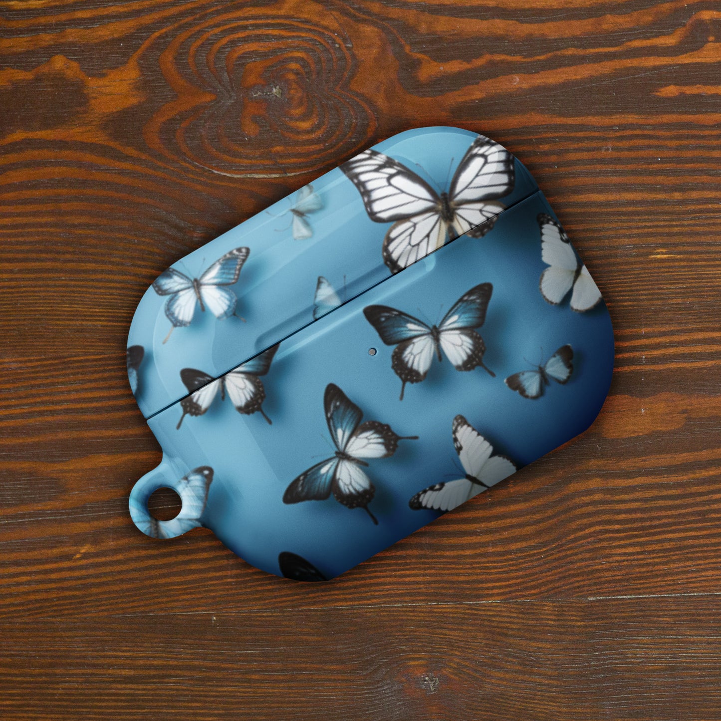 Butterflies on Blue Protective Earbuds Case for AirPods®