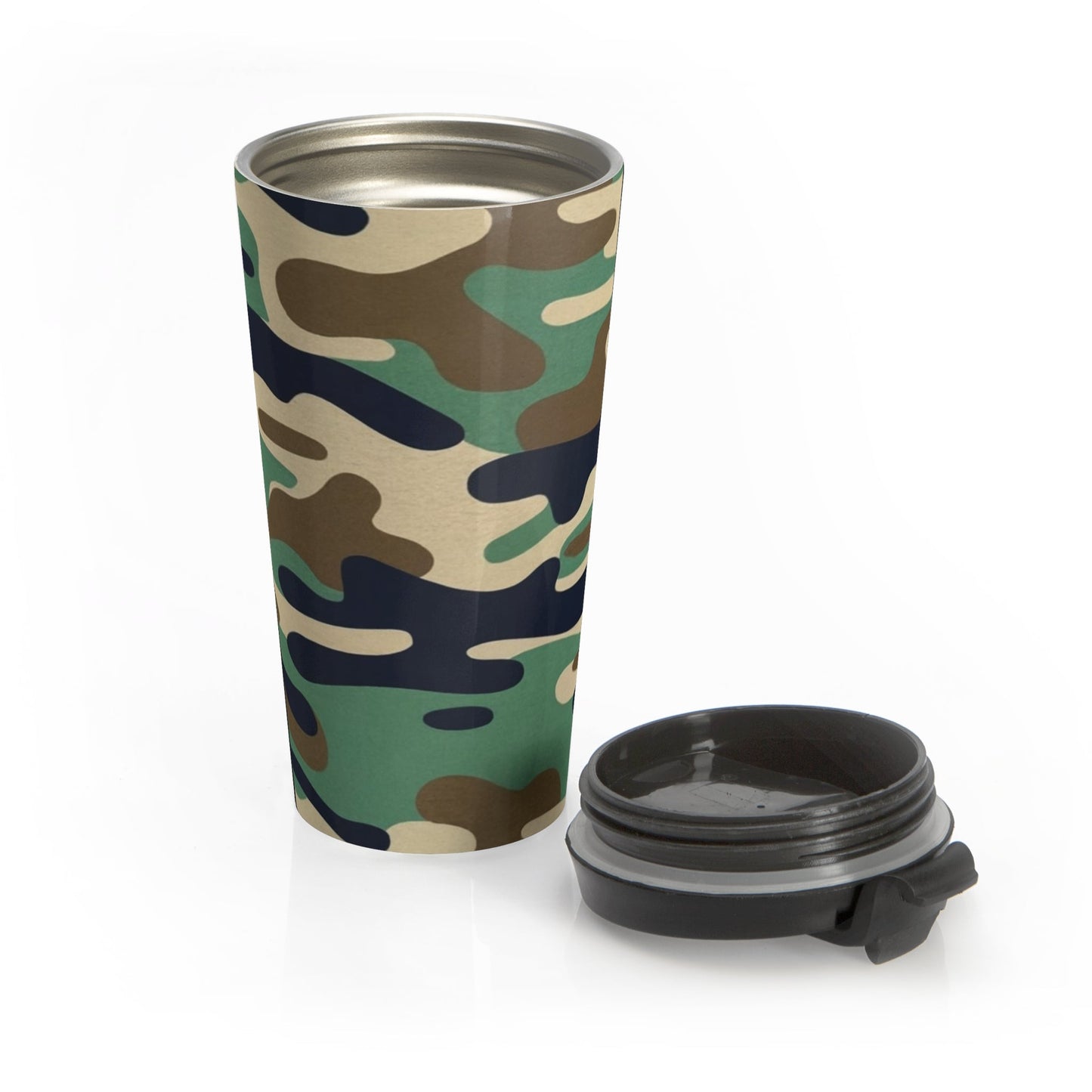 Camouflage Stainless Steel Travel Mug 15oz. - Ruppy's Creations
