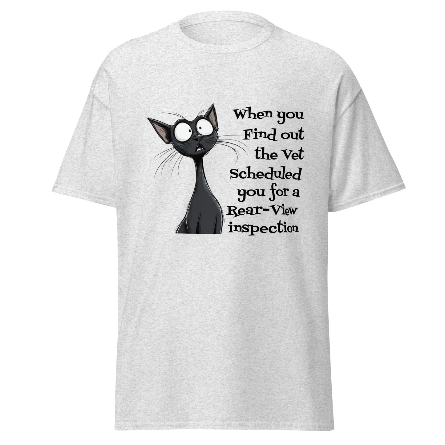 Cheeky Cat Rear - View Check Unisex Classic Tee - Ruppy's Creations