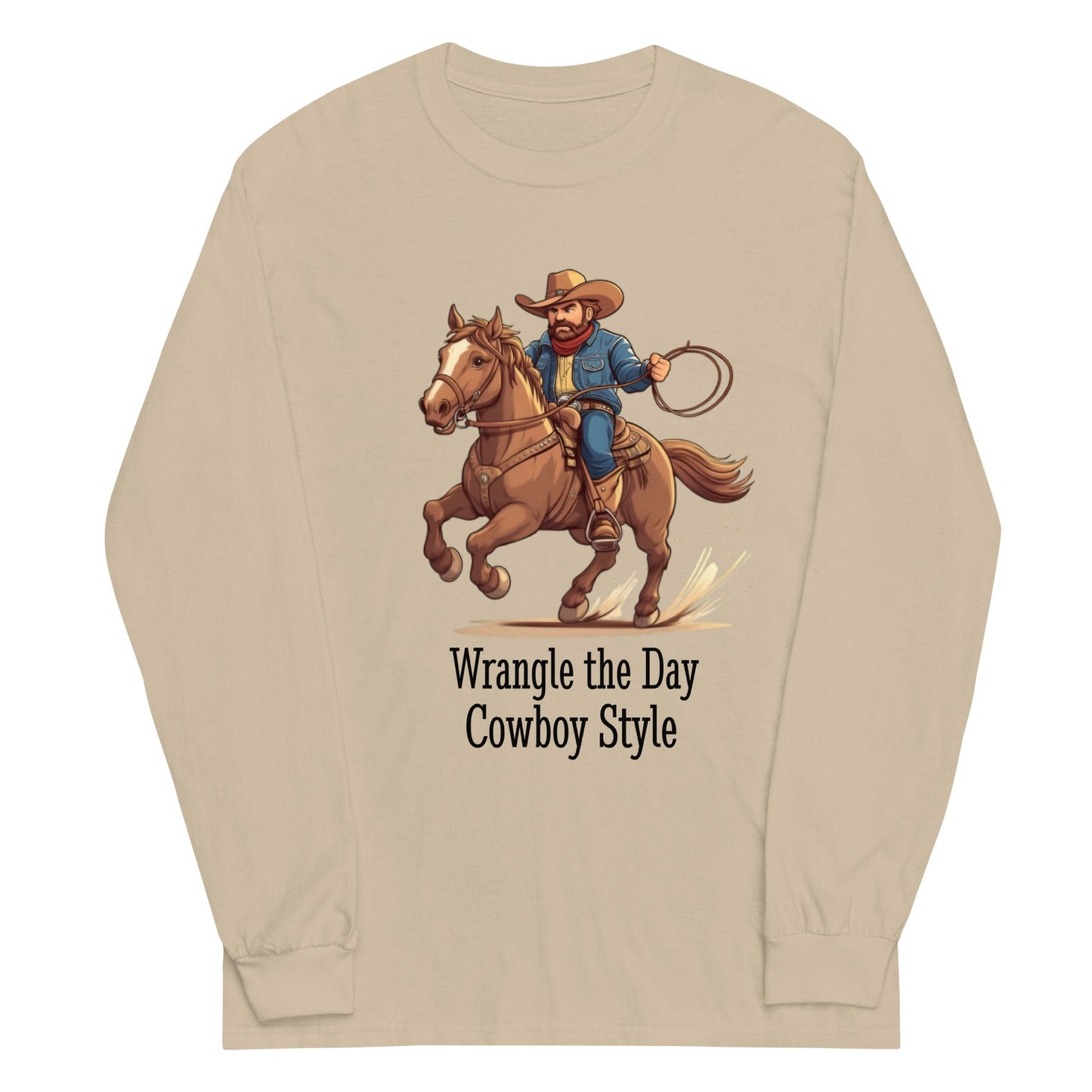 Cowboy Style Men’s Long Sleeve T-Shirt - Ruppy's Creations
