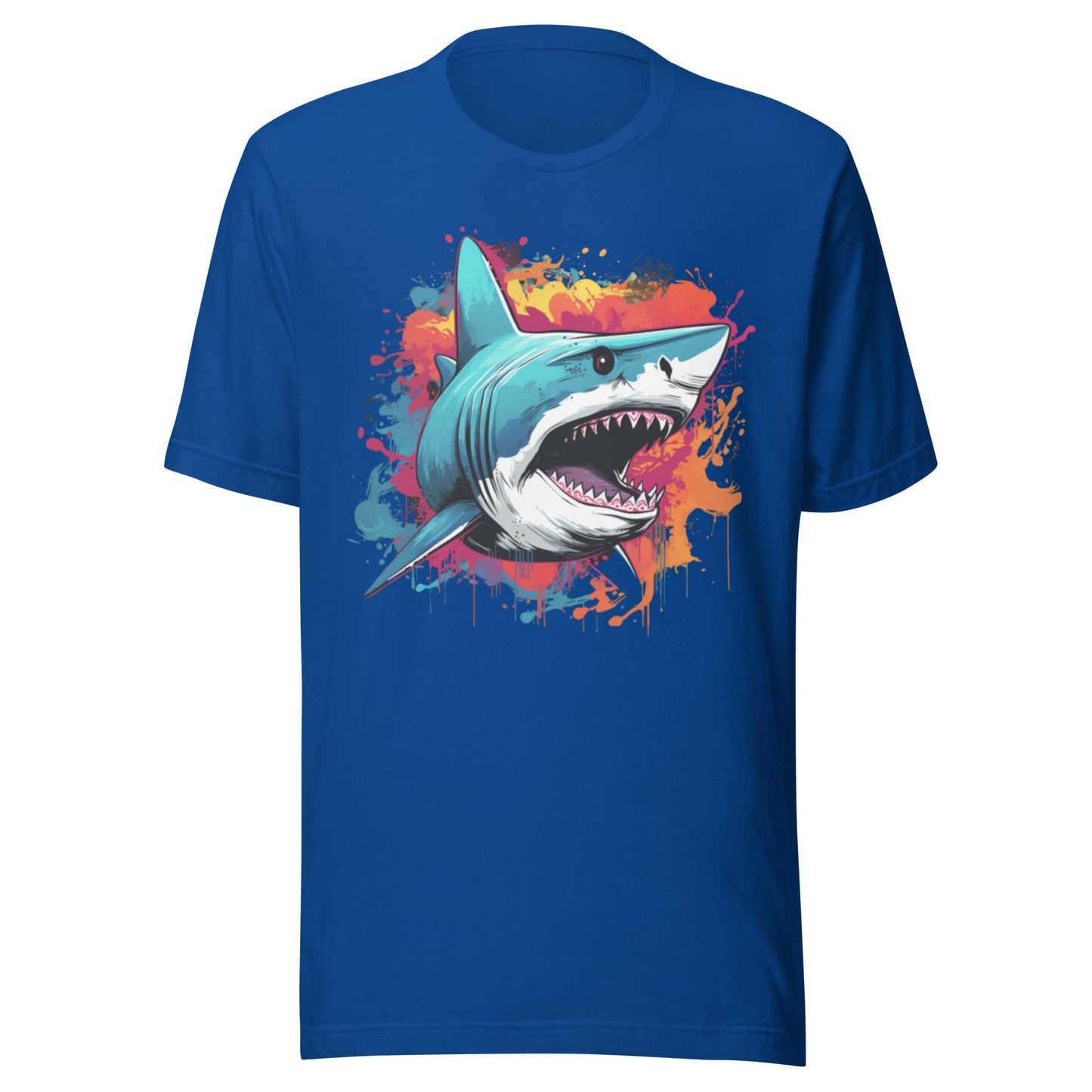 Men's Psychedelic Shark 100% Cotton T-shirt (sizes up to 4x) - Ruppy's Creations