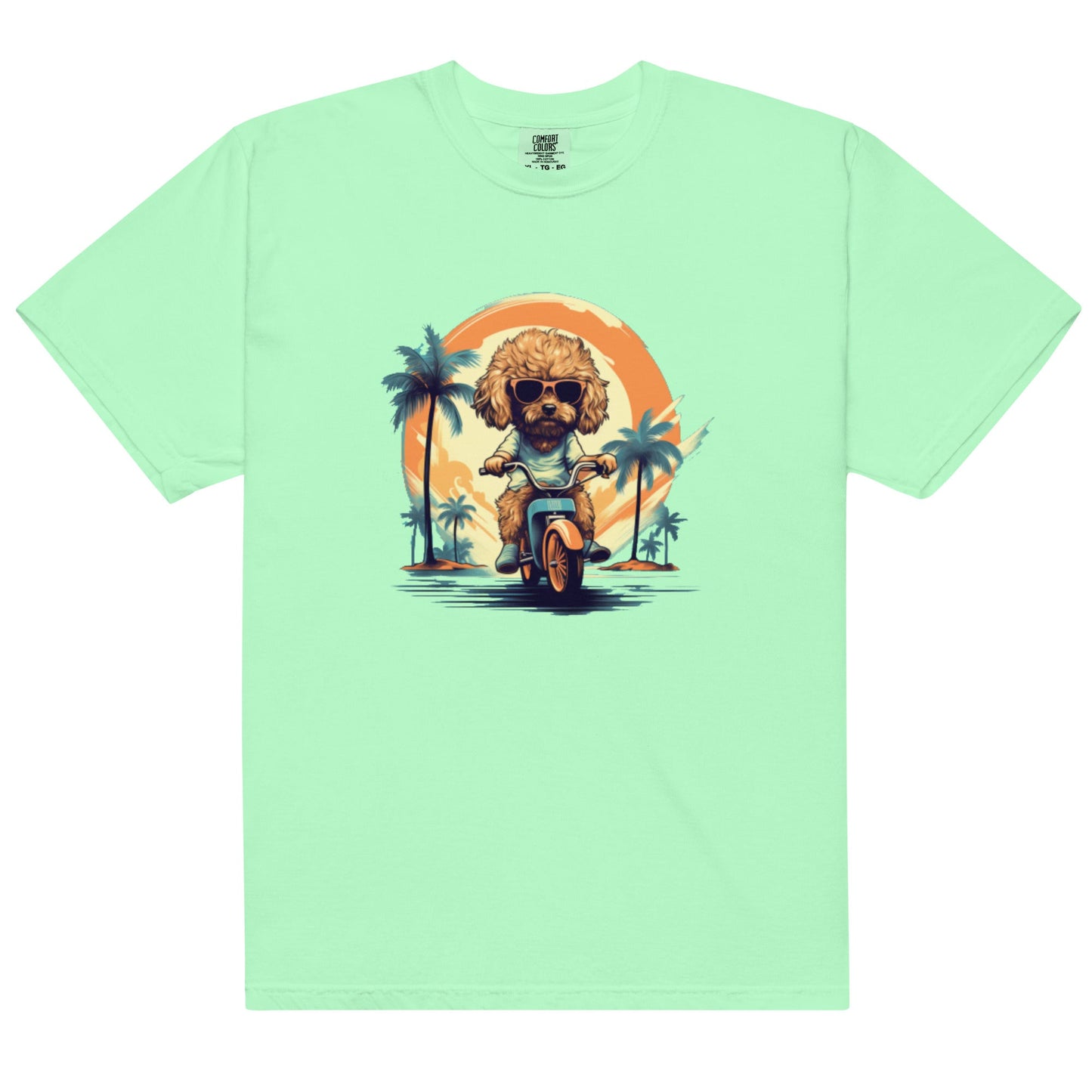 Pedaling Poodle Women's Heavyweight Tee - Ruppy's Creations