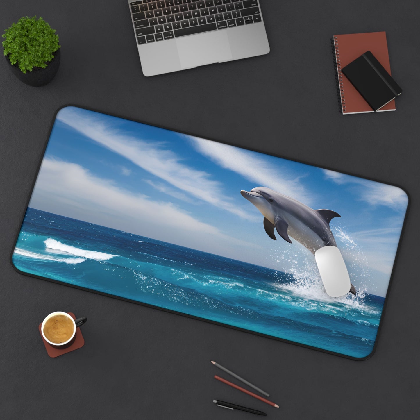 Playful Dolphin Desk Mat - Ruppy's Creations