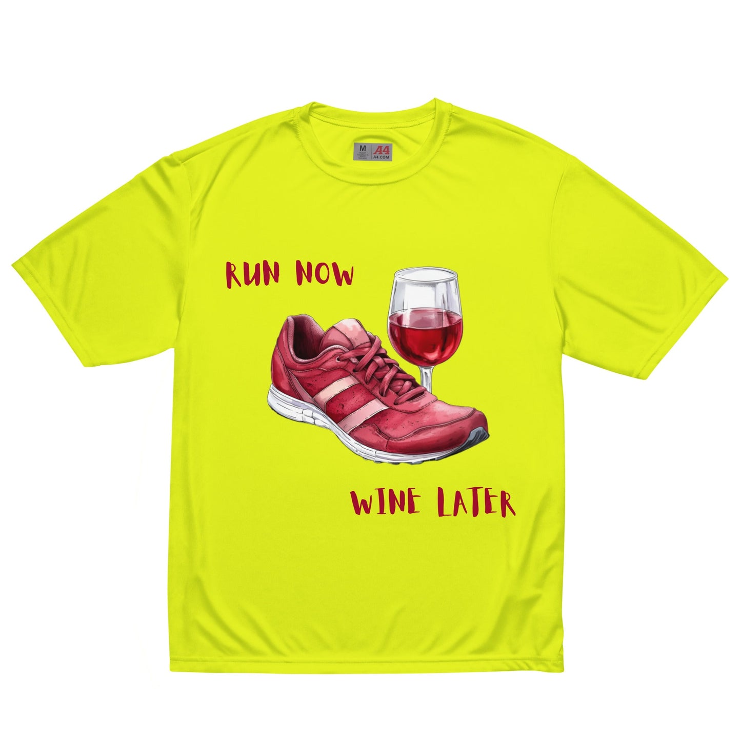 Run Now Wine Later Women's Performance T-shirt - Ruppy's Creations