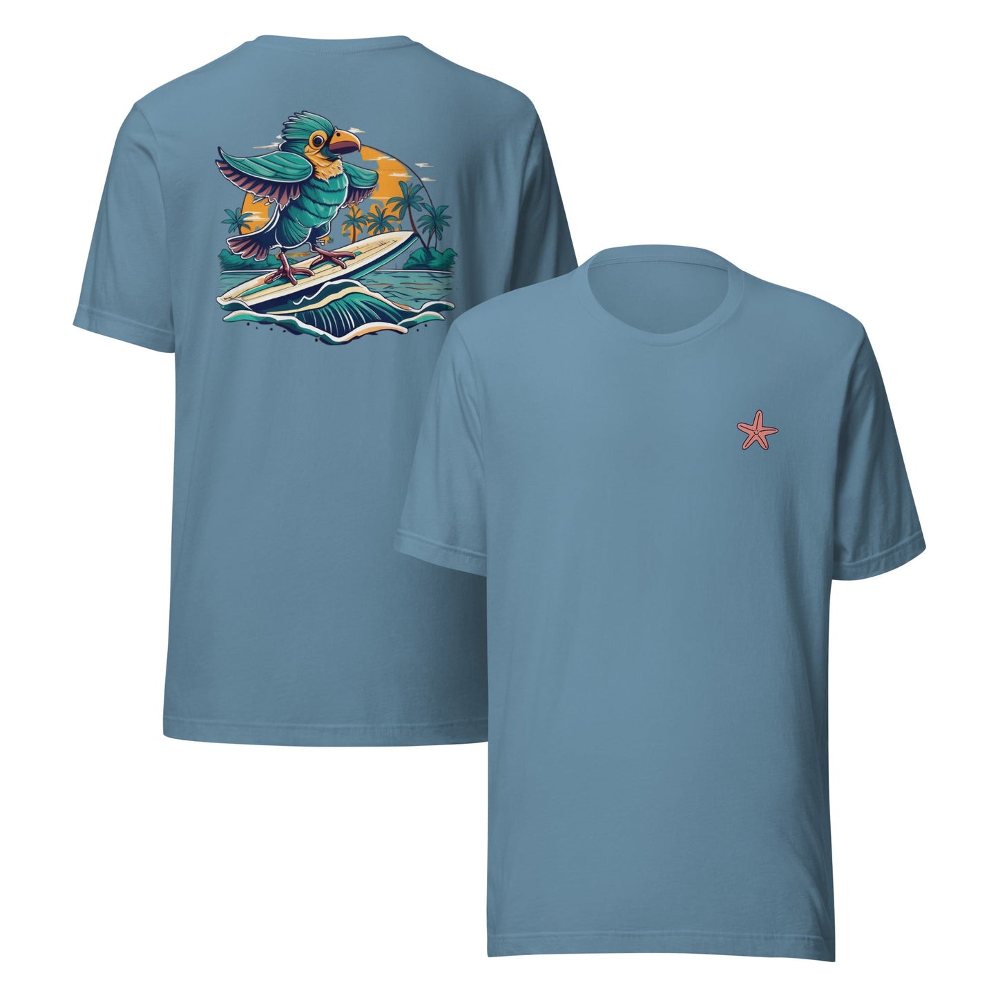 Surf Bird Surfing Soft Cotton T-Shirt - Ruppy's Creations