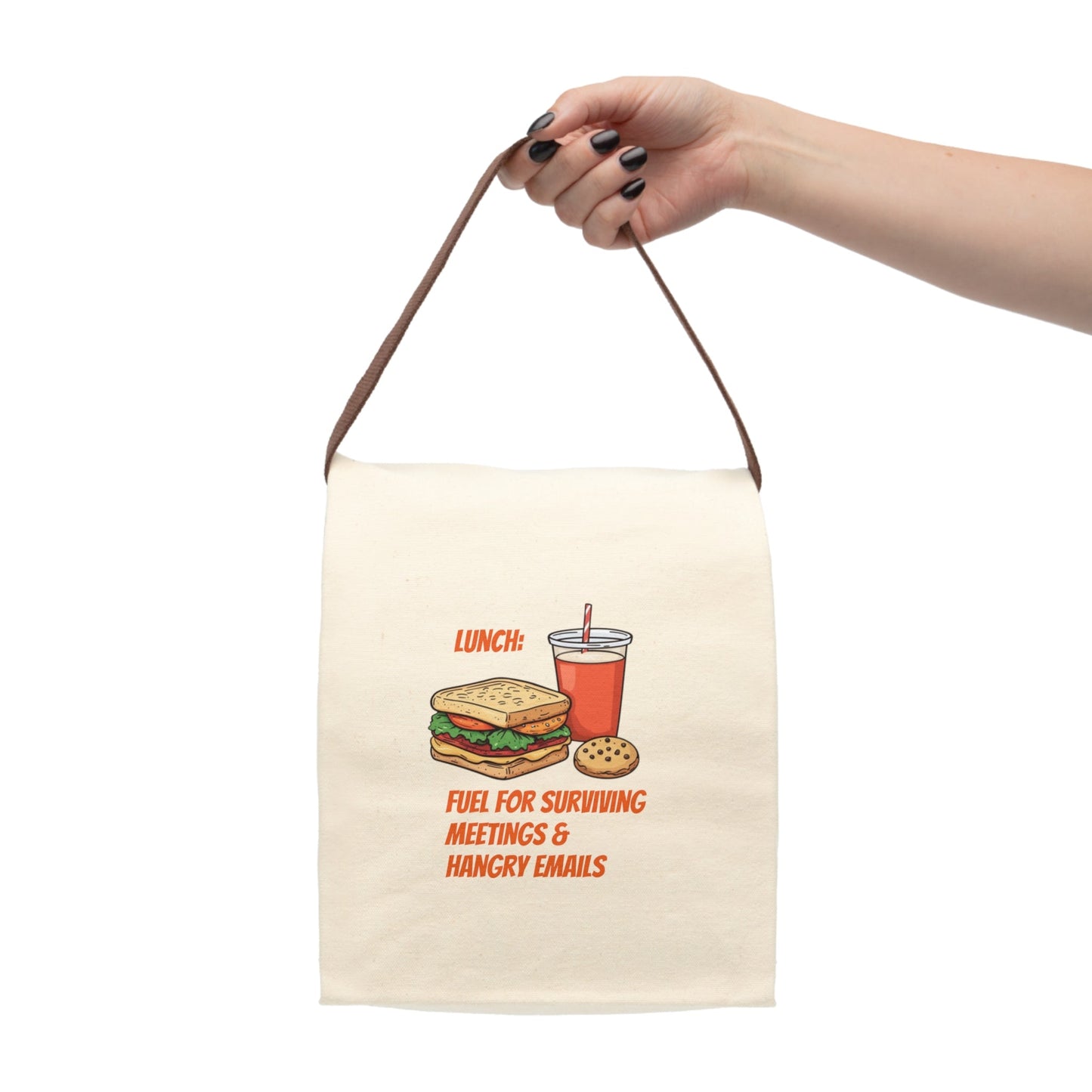 Surviving Meetings Canvas Lunch Bag - Ruppy's Creations