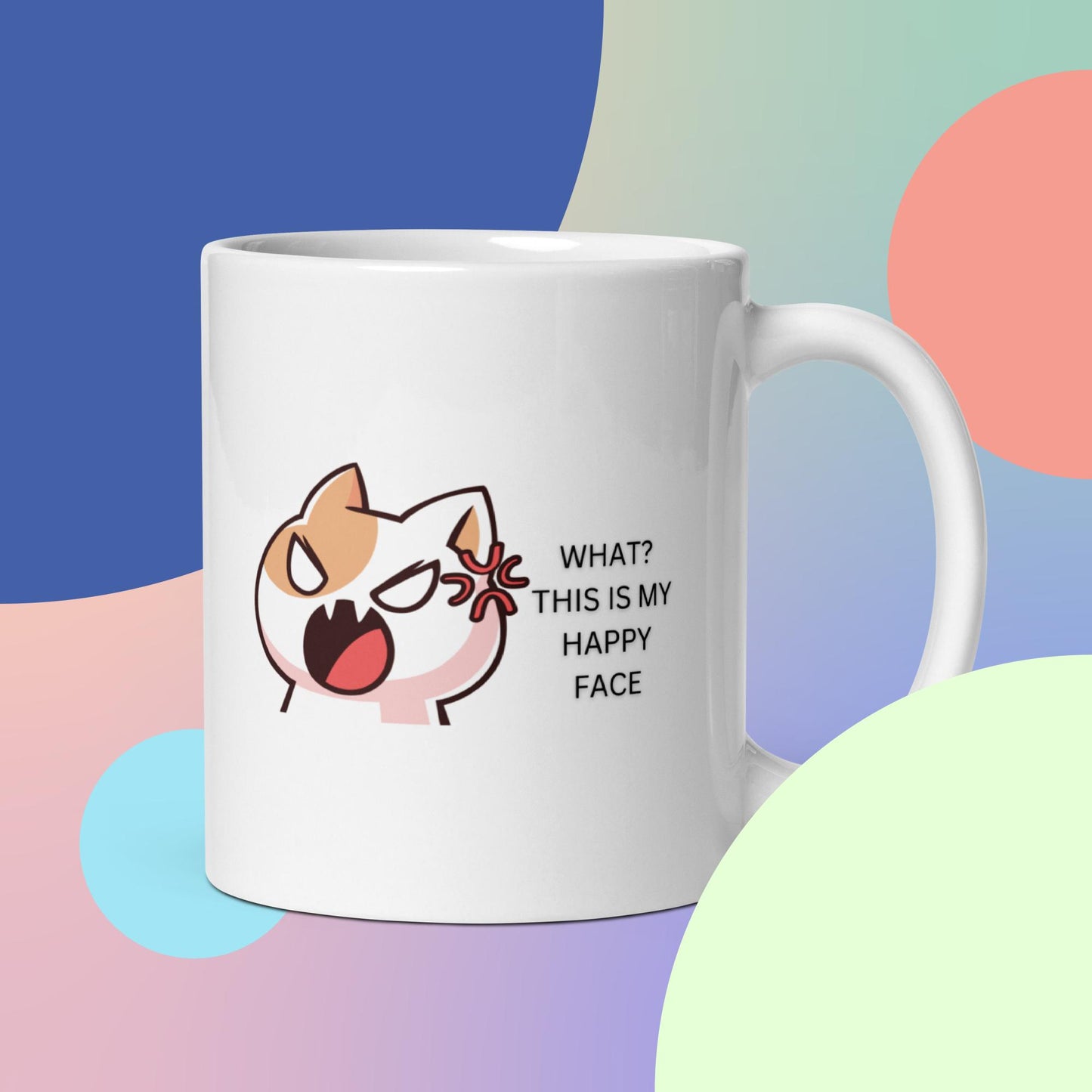Not so Happy Cat Ceramic Coffee Mug 11oz.