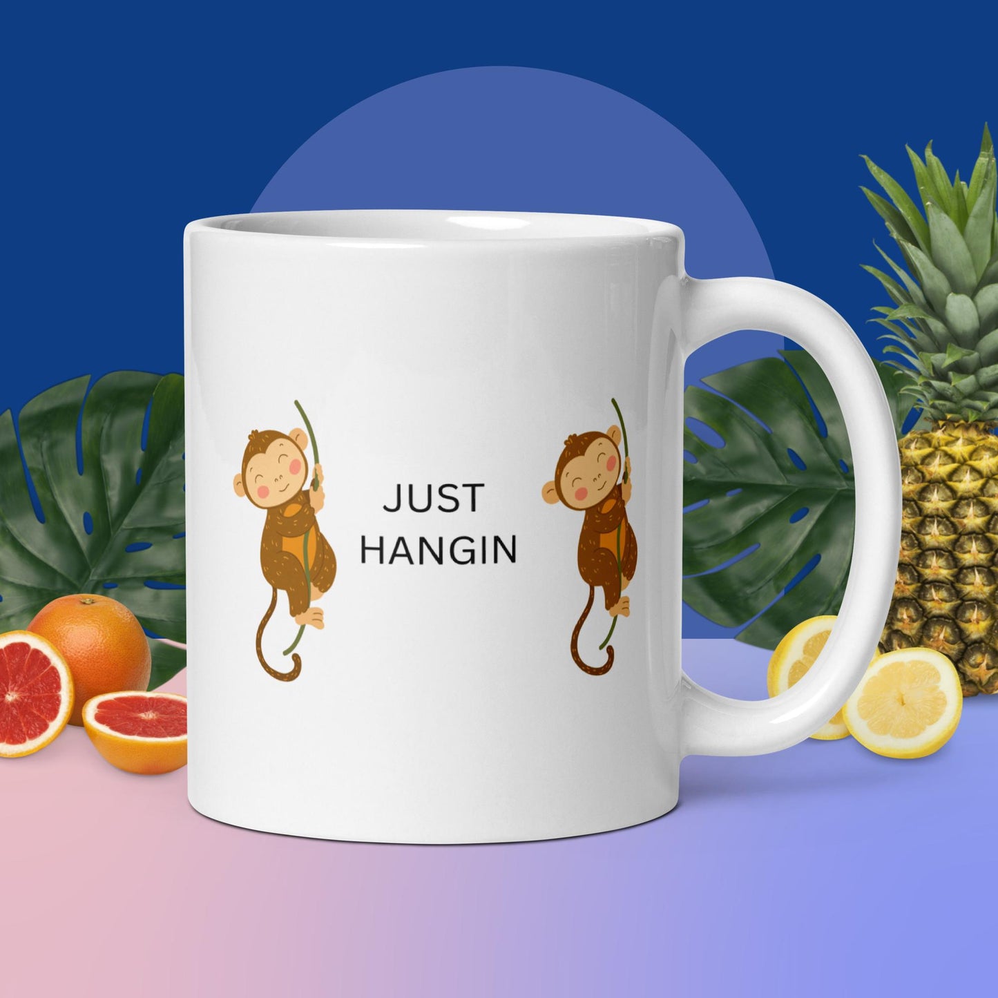 Just Hangin Monkeys Ceramic Coffee Mug 11oz.