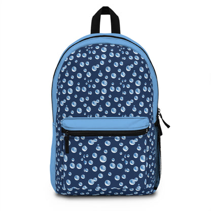 Water Bubbles Blue Premium Backpack