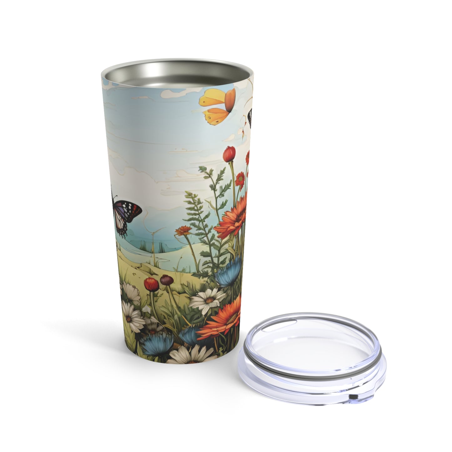 Beautiful Spring Stainless Steel Travel Tumbler 20oz