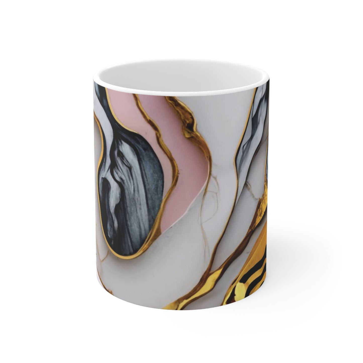Golden Marble Ceramic Coffee Mug 11oz