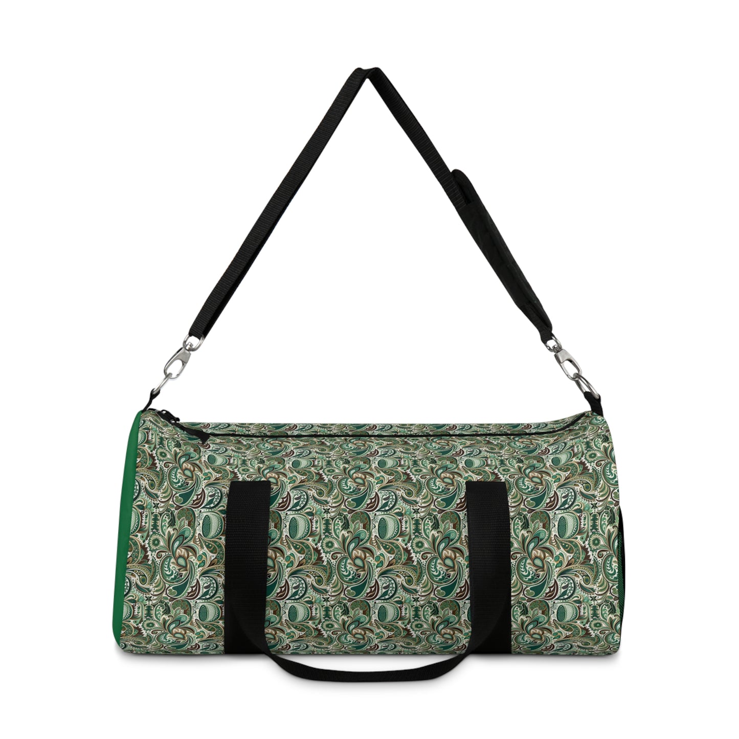 Green Paisley Duffel Travel Bag