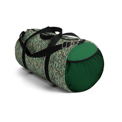 Green Paisley Duffel Travel Bag