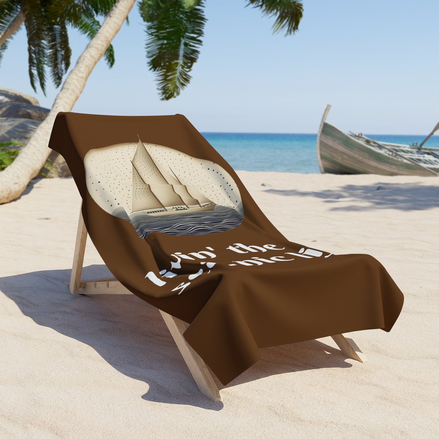 Livin' the Sea-nic Life Luxury Beach Towel