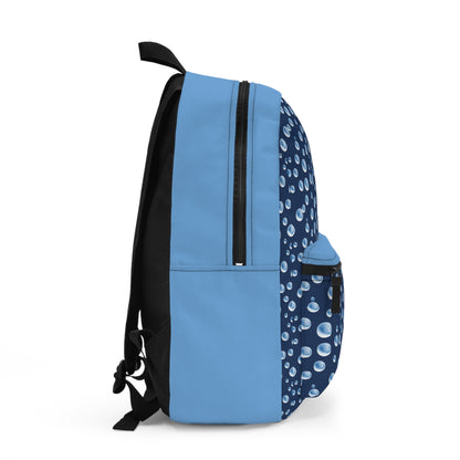Water Bubbles Blue Premium Backpack