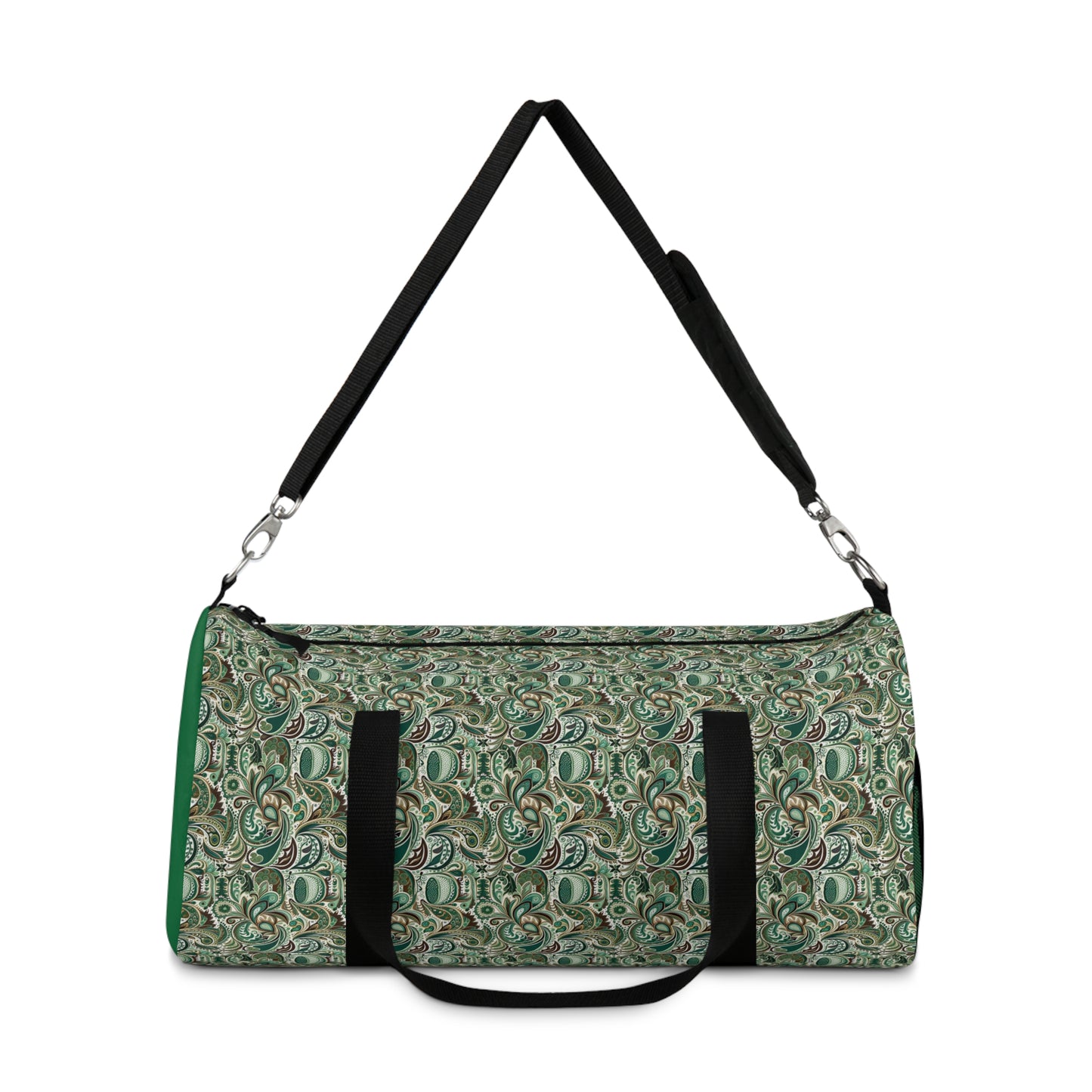 Green Paisley Duffel Travel Bag
