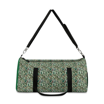 Green Paisley Duffel Travel Bag