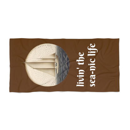 Livin' the Sea-nic Life Luxury Beach Towel