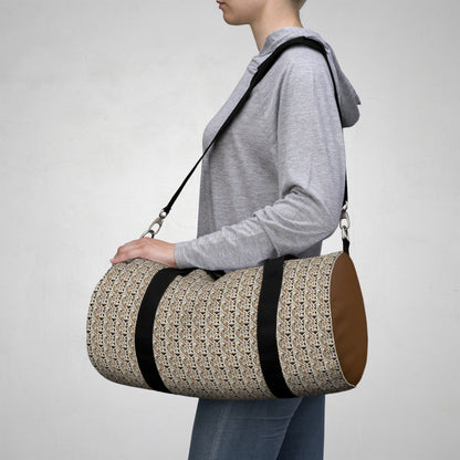 Neutral Color Pattern Duffel Travel Bag