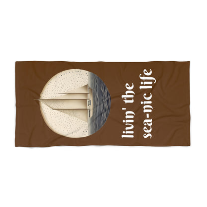 Livin' the Sea-nic Life Luxury Beach Towel