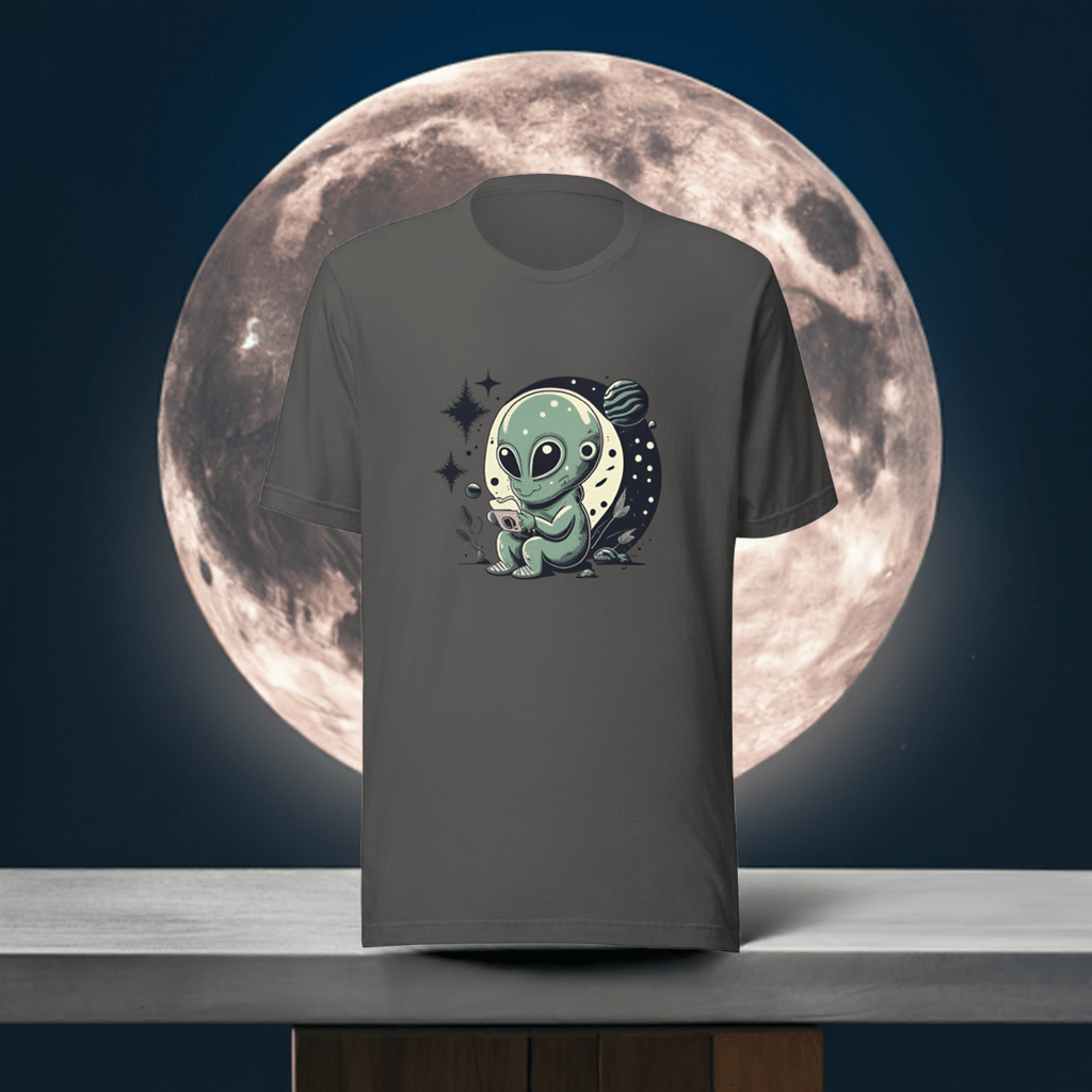 Alien Checking Social Men's Cotton T-shirt - Ruppy's Creations