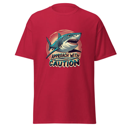 Approach With Caution Shark Men's classic Tee (sizes to 3x) - Ruppy's Creations