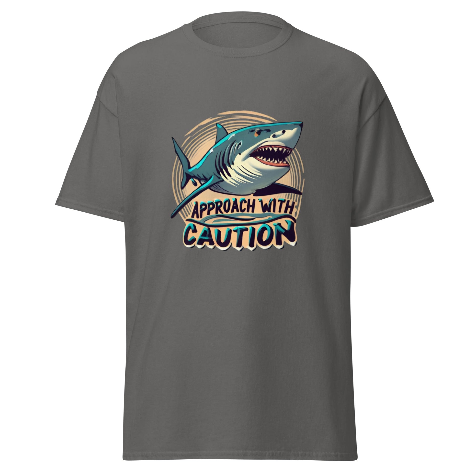 Approach With Caution Shark Men's classic Tee (sizes to 3x) - Ruppy's Creations