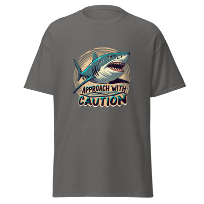 Approach With Caution Shark Men's classic Tee (sizes to 3x) - Ruppy's Creations