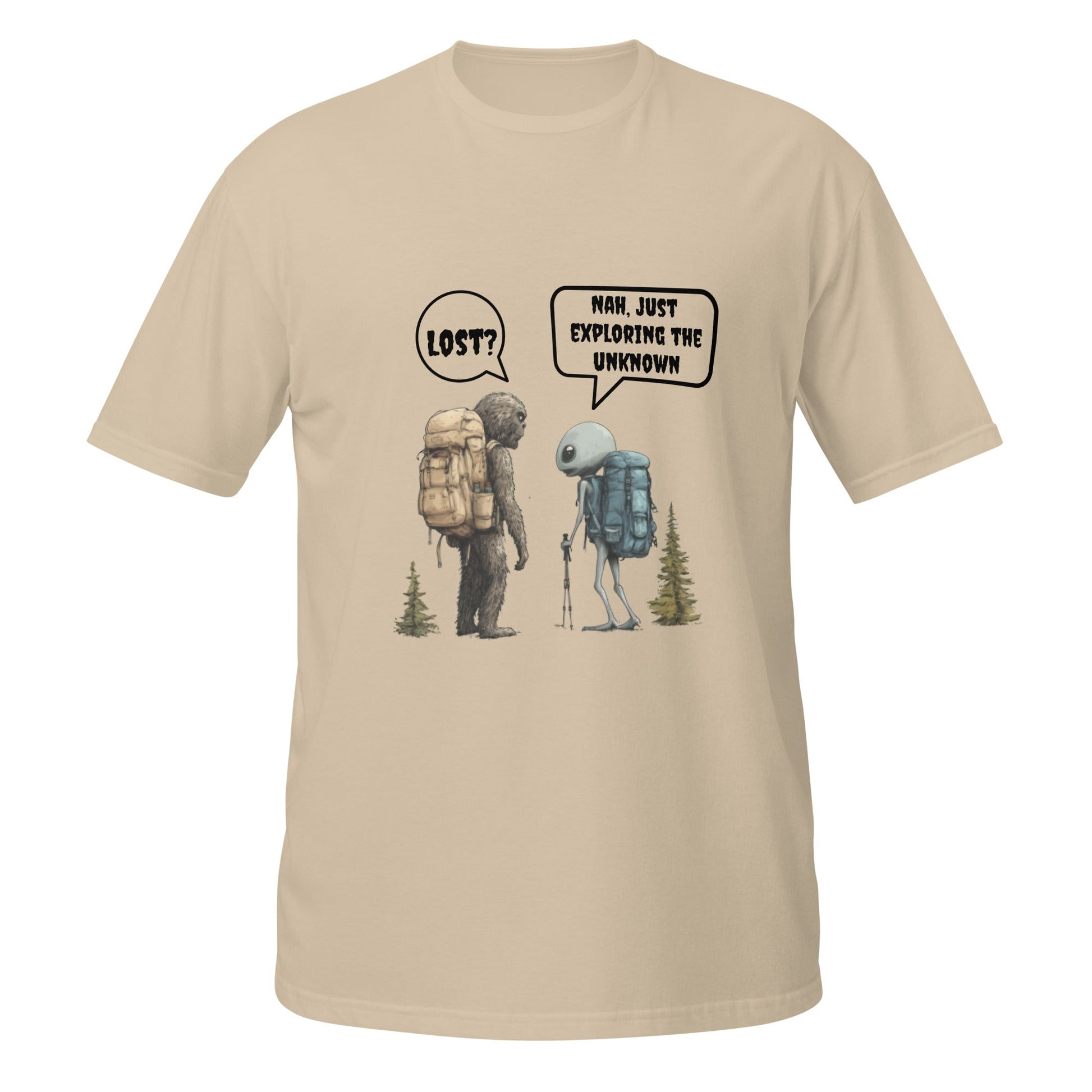 Bigfoot & Alien Men's Hiking T-Shirt - Ruppy's Creations