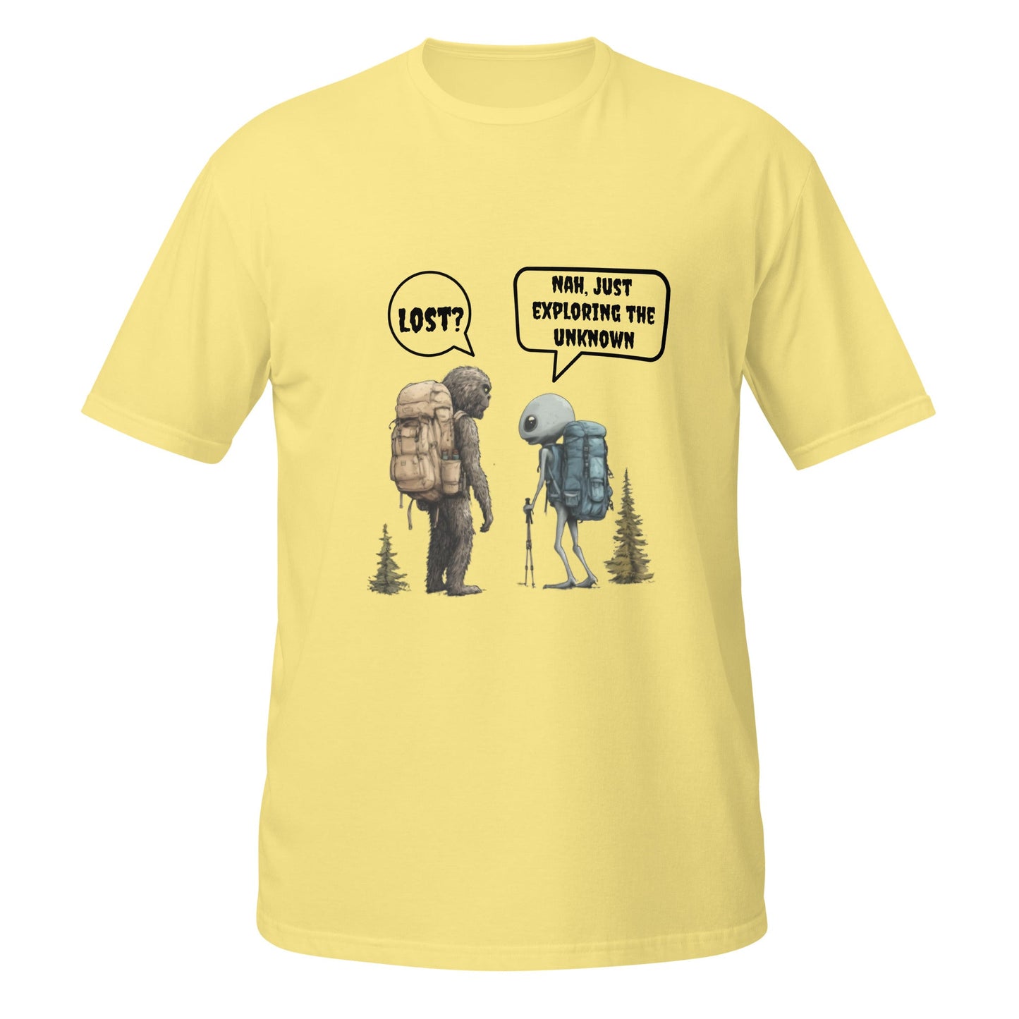 Bigfoot & Alien Men's Hiking T-Shirt - Ruppy's Creations