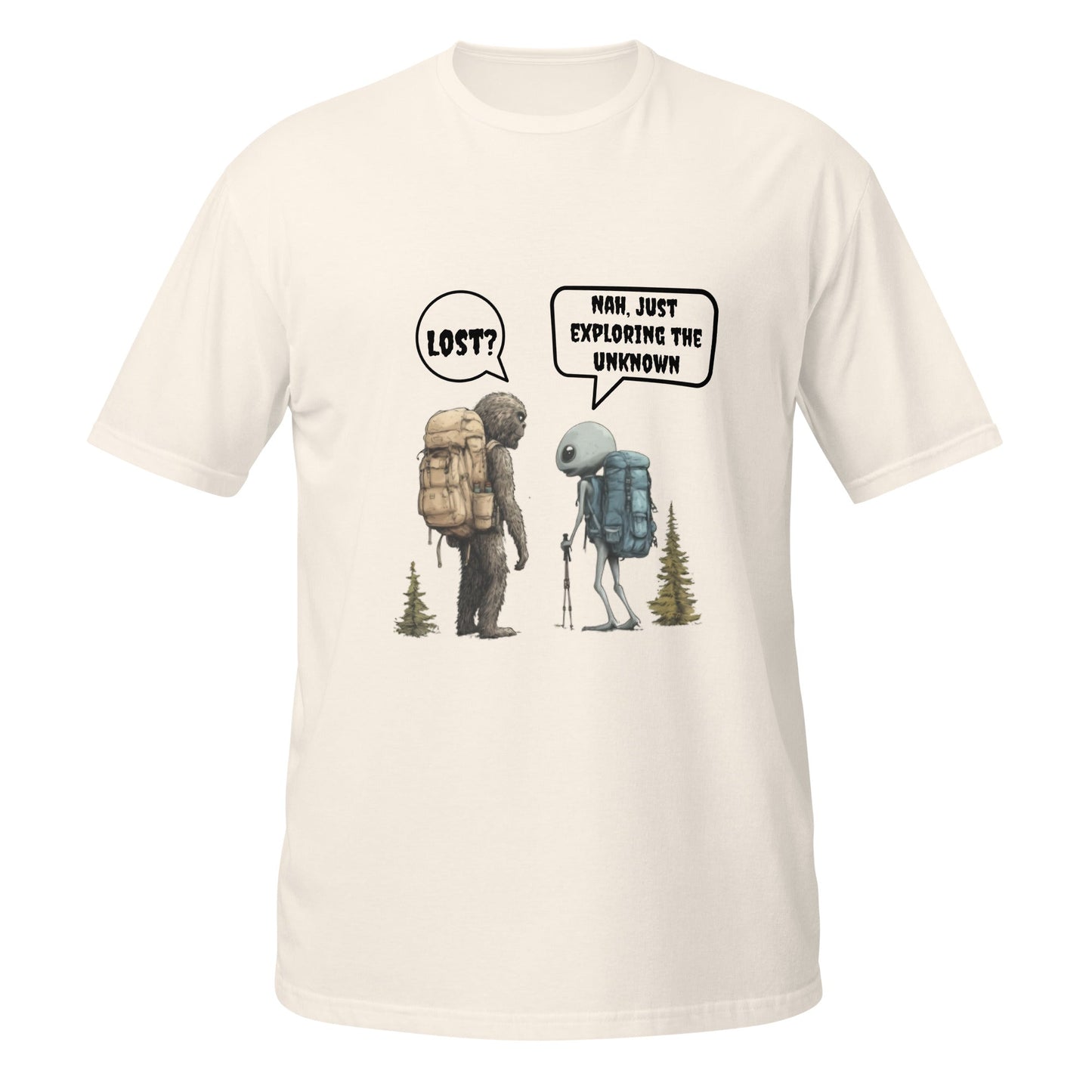 Bigfoot & Alien Men's Hiking T-Shirt - Ruppy's Creations