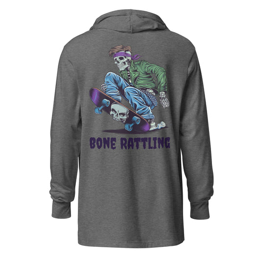 Bone Rattling Skateboarder Hooded long - sleeve tee - Ruppy's Creations