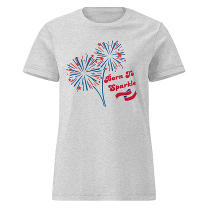Born To Sparkle Red White & Blue Women’s Basic Softstyle T-shirt - Ruppy's Creations