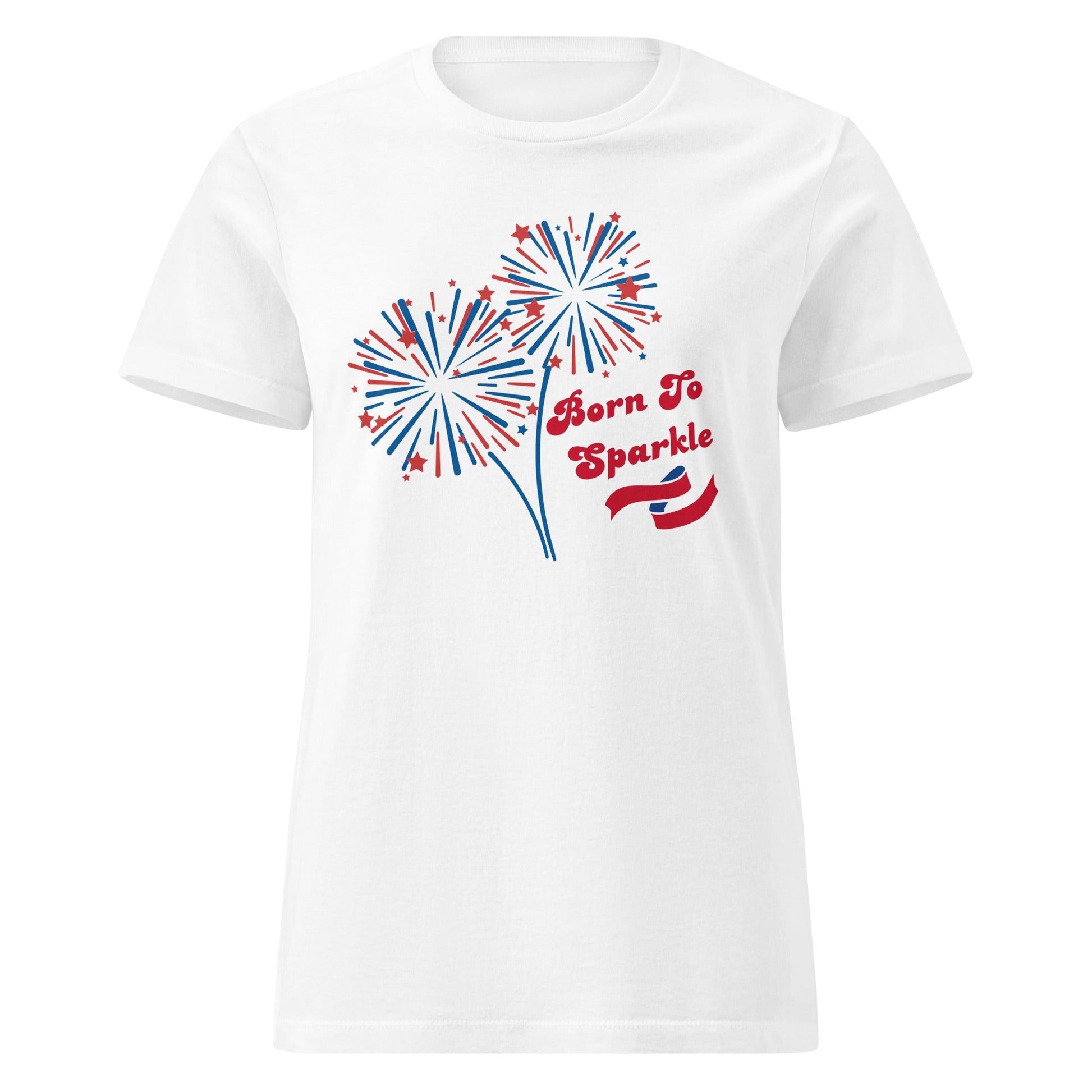 Born To Sparkle Red White & Blue Women’s Basic Softstyle T-shirt - Ruppy's Creations