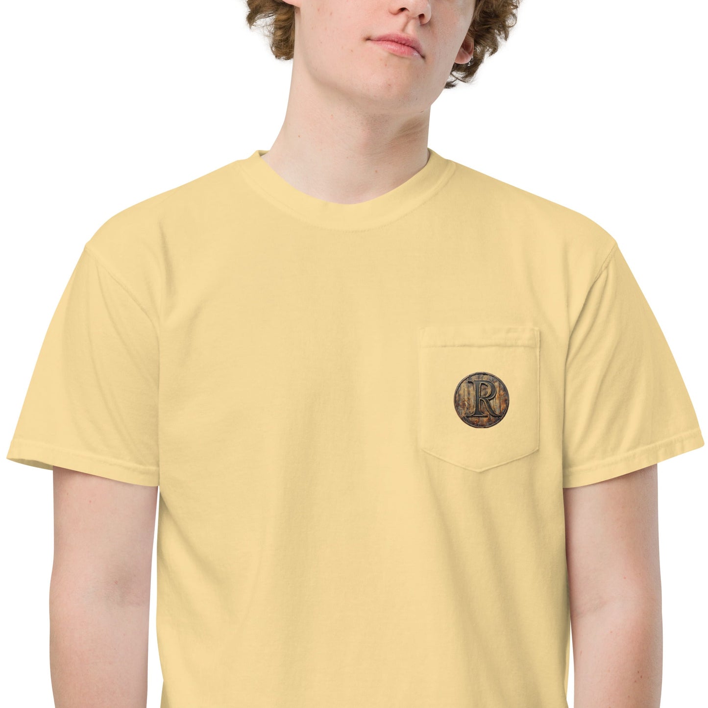 Bull Skull Back Print Men's Pocket T-Shirt - Ruppy's Creations