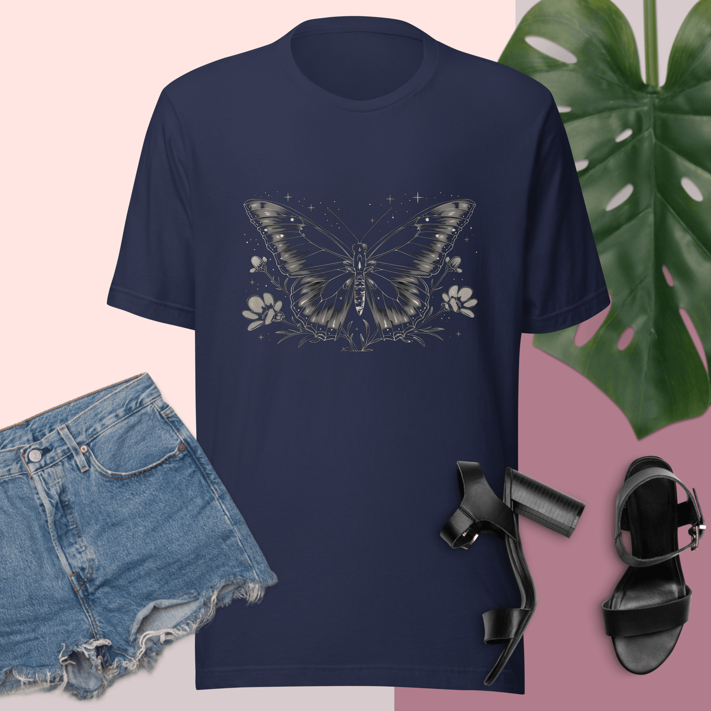 Butterfly Shadows Staple Eco T-shirt - Ruppy's Creations