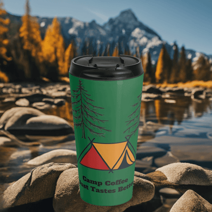 Camp Coffee Stainless Steel Travel Mug - Ruppy's Creations