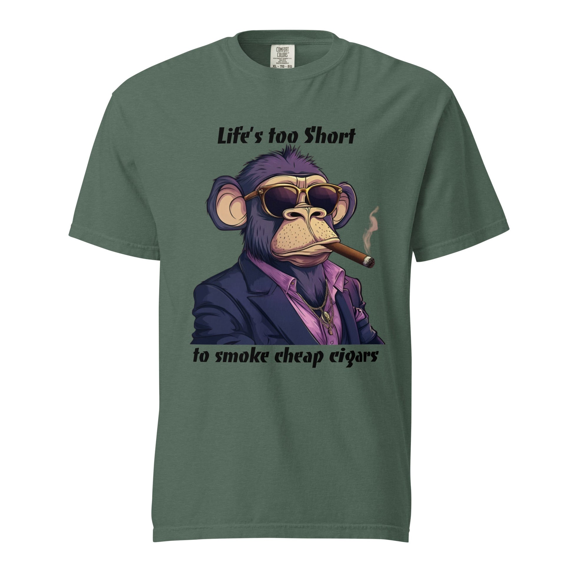 Cigar Monkey Men's Heavyweight Tee - Ruppy's Creations