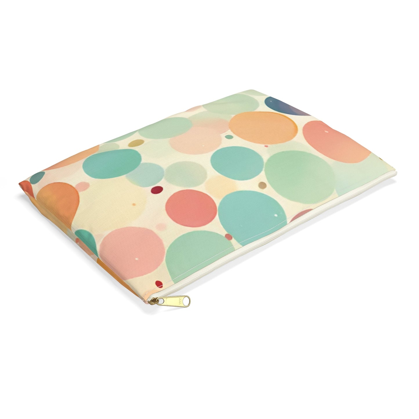 Circles in Pastel Cosmetic Travel Bag - Ruppy's Creations