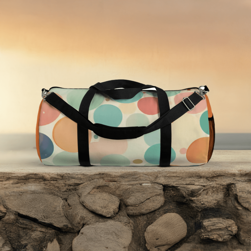 Circles Retro Look Duffel Travel Bag - Ruppy's Creations