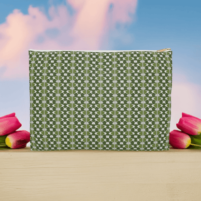 Classic Two Tone Green Cosmetic Travel Bag - Ruppy's Creations