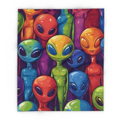 Colorful Aliens Arctic Fleece Blanket - Ruppy's Creations