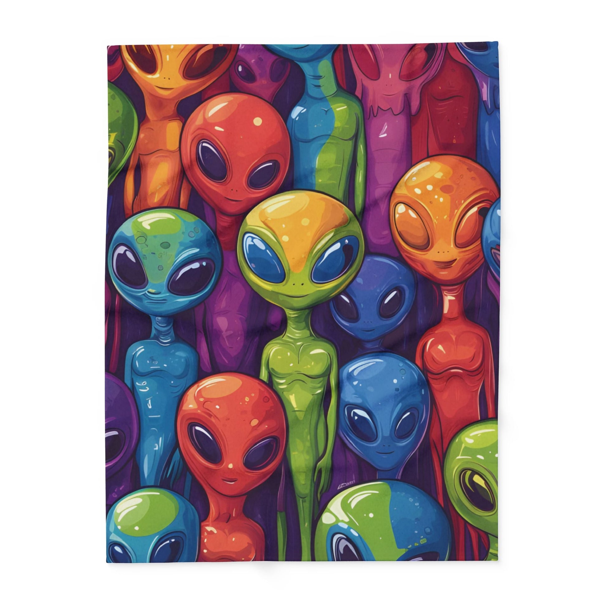 Colorful Aliens Arctic Fleece Blanket - Ruppy's Creations