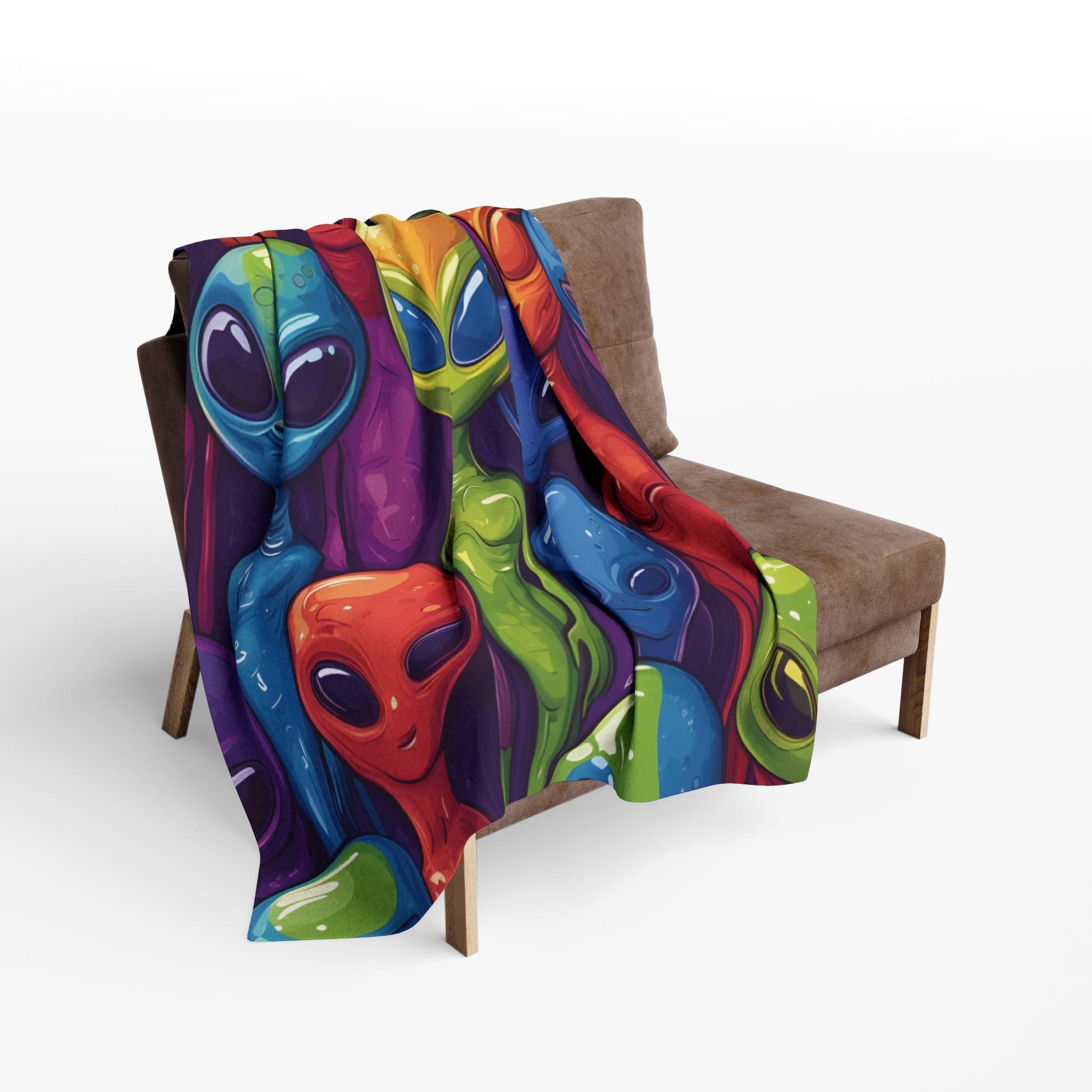 Colorful Aliens Arctic Fleece Blanket - Ruppy's Creations