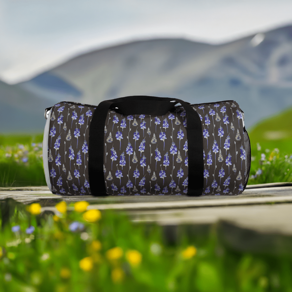 Delphinium Flower Travel Duffel Bag - Ruppy's Creations