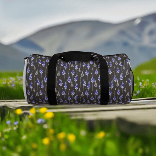 Delphinium Flower Travel Duffel Bag - Ruppy's Creations