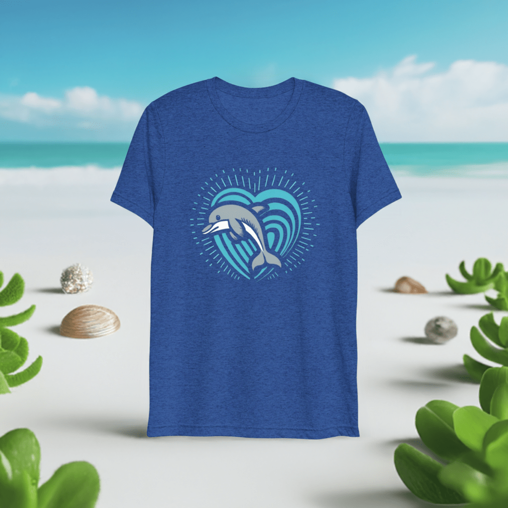 Dolphin Love Tri - blend Women's T-shirt - Ruppy's Creations