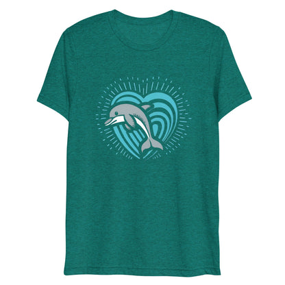 Dolphin Love Tri - blend Women's T-shirt - Ruppy's Creations
